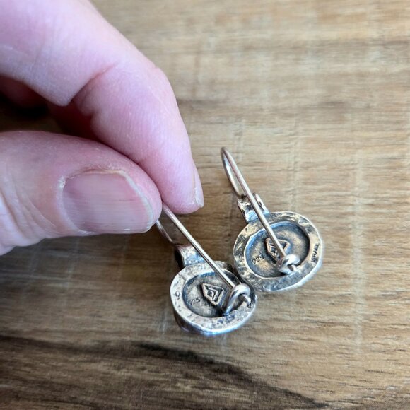 Silpada Natural Green Quartz sterling silver drop earrings. - Picture 5 of 6